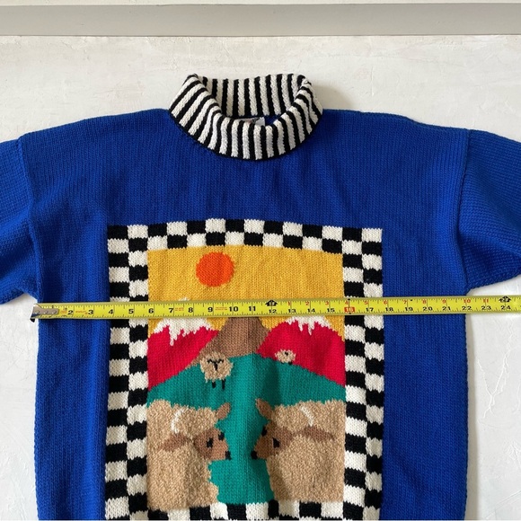 Vintage BONZO Handmade In New Zealand Pure Wool Sweater Knit Sheep NWT - Picture 4 of 10